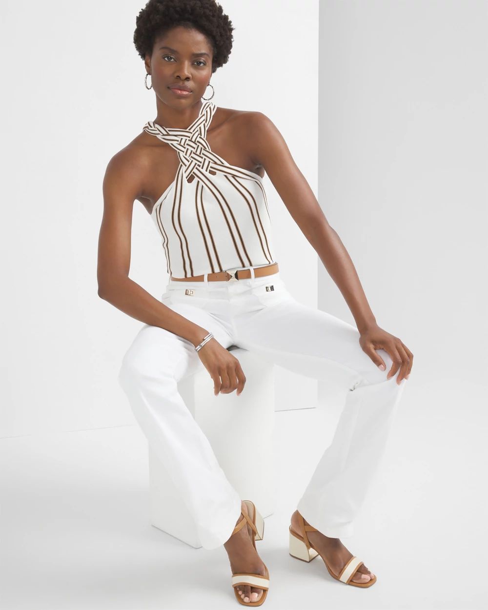 Pop Stripe Halter